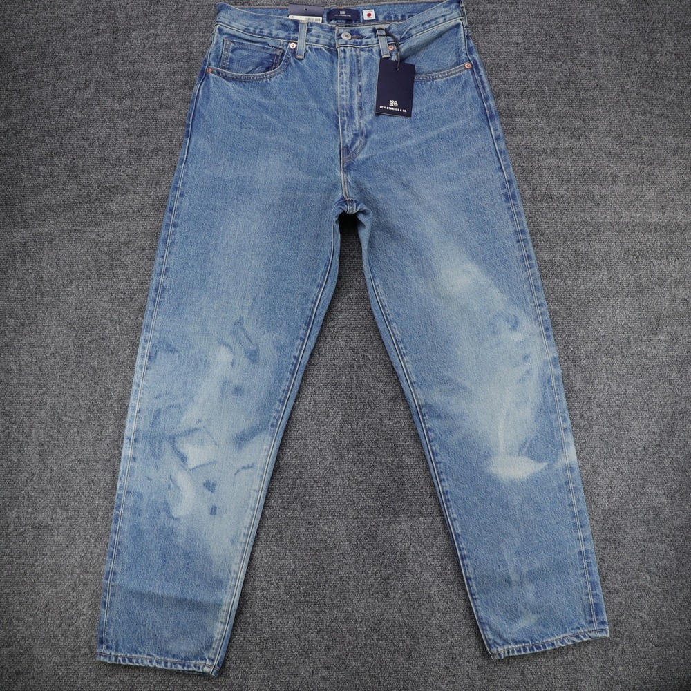 Levi's Selvedge Japan Womens Blue Tab Column Jeans Light Tapered High Rise 30x30